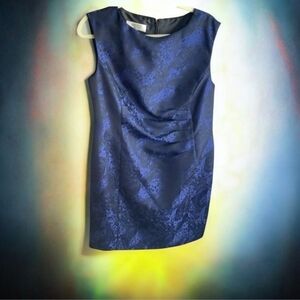 Kasper sheath Texture dress blue black size 6 nice details pretty fit and…
